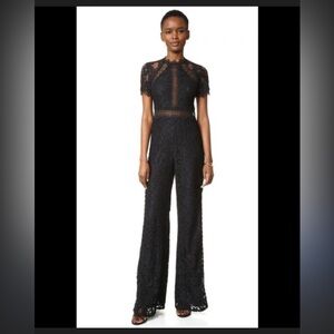 Alexis Black Lace Wide-Leg Jumpsuit